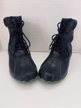 Weatherproof Vintage Men’s Adam II Black Waterproof Duck Boots Size 9M